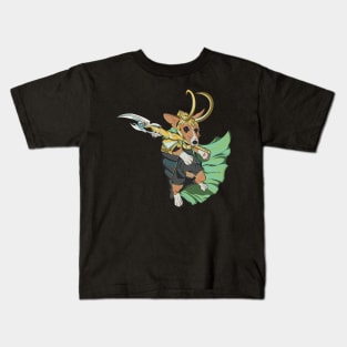 Loki Corgi Trickster of Asgard Kids T-Shirt